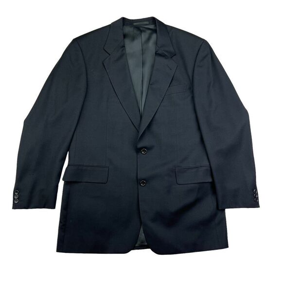 Hugo Boss Men’s 46L Black Germany Wool Blazer Sport Coat Suit Jacket READ - Picture 1 of 16